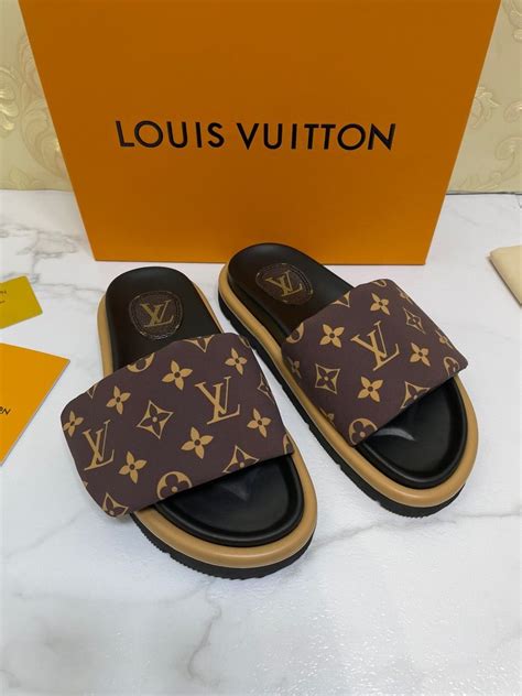 louis vuitton pillow sliders women